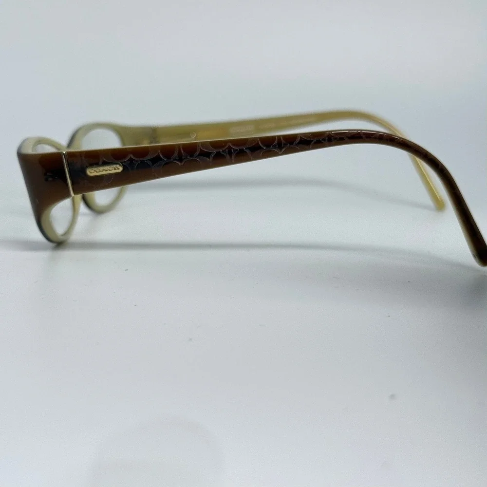 Coach Aurora 535 Brown Camel Oval Eye Glass Frames 135mm Designer Eyewear